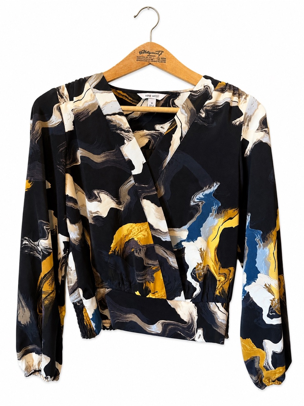 Nine West Career Abstract Top Medium Business Casual Office Dopamine Colorful